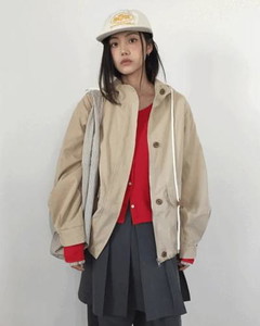 ボタン フーディ ユーティリティジャケット