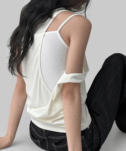 Freeton Cap Built-in Ribbed Sleeveless