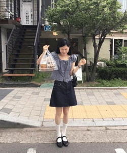 Fondant Raw denim skirt