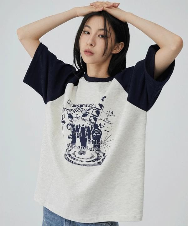 Dreaming Raglan Overfit Short Sleeve T-Shirt 8 Colors