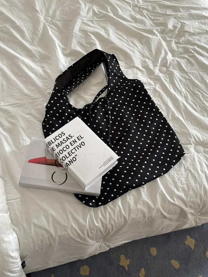 Ribbon Dot Shoulder Eco Bag