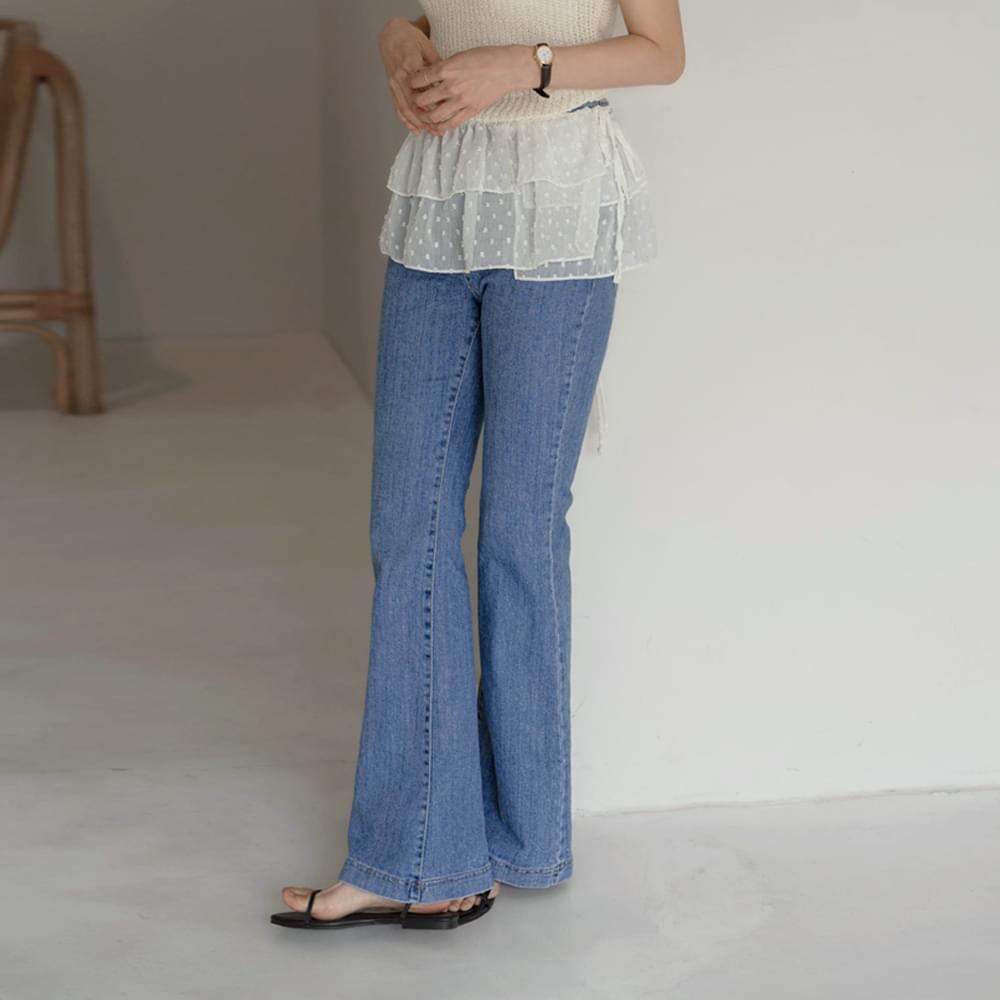Dayen Dot Layered Cancan Wrap Mini Skirt