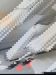 フラワーレース刺繍コットンバンディングロングスカート