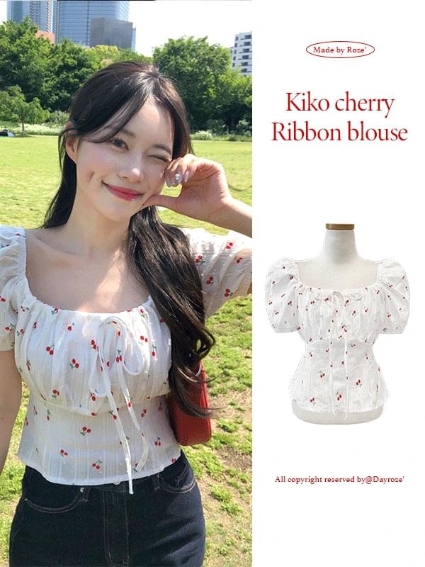 Kiko Cherry Ribbon Blouse 衬衫