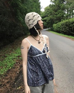 ペイズリースリーブレスブラウス