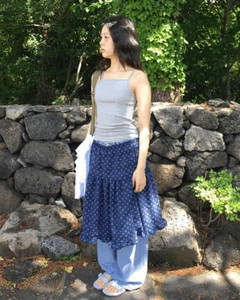 糖果圓點荷葉邊裙