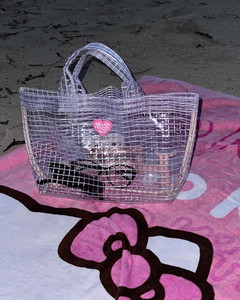 愛心PVC透明托特海灘包