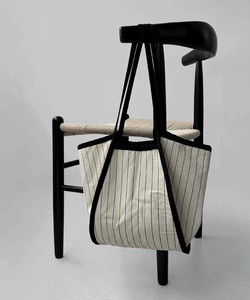 拼色條紋棉質托特包