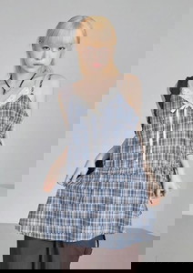 Camona shirring check Dress