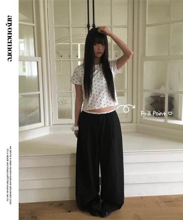 Zimmer Nylon Color Block Wide Banding Pants