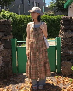 Woody Ball Check Long One Dress