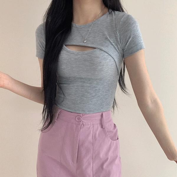 Deller slit slim short sleeve t-shirt