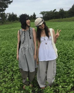 Non-sleeve check hoodie one Dress