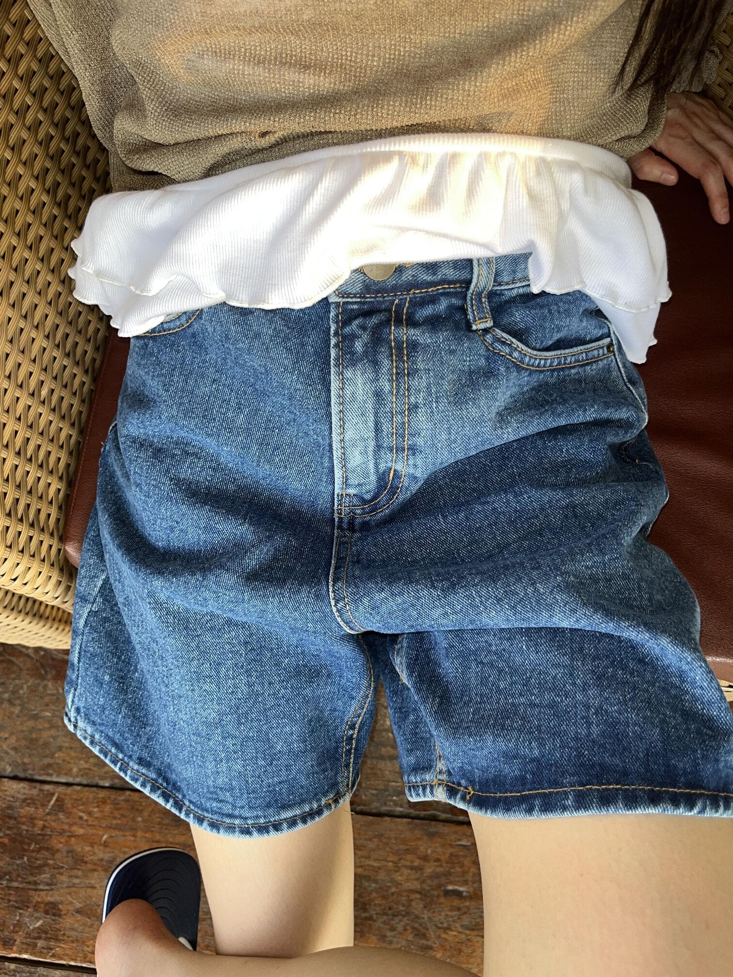 80 straight denim shorts