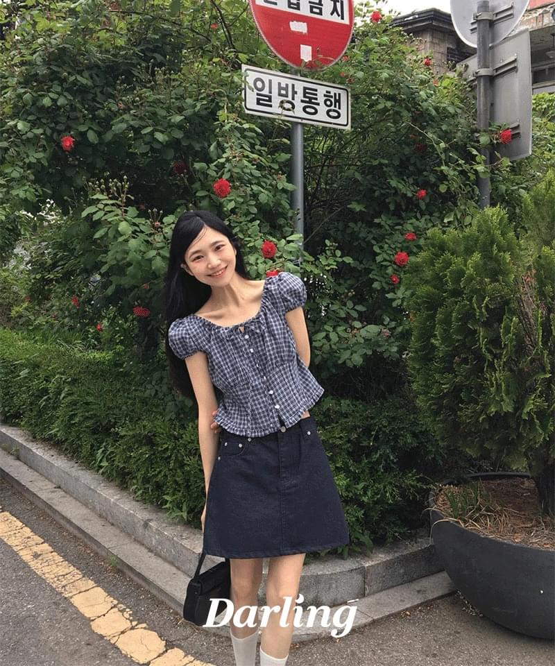 Picnic check blouse