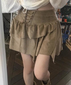 Jael Suede Eyelet Mini Skirt -3 Colors