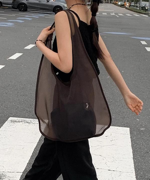RENTA ORGANZA MESH SHIRTLOUGH SHOULDER BAG -2color