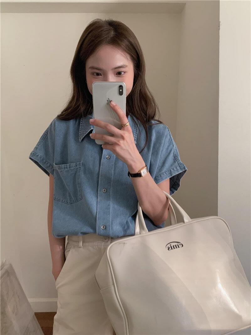 Wannabe denim short sleeve shirt Shirt