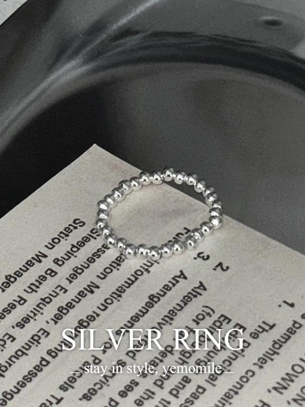 Orion Silver Ball Bead Ring