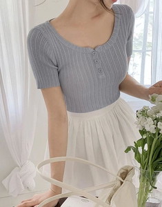 Summer Camille Round Neck Short Sleeve Knitwear