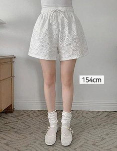 フラワーエンボ3バンディングショートパンツ