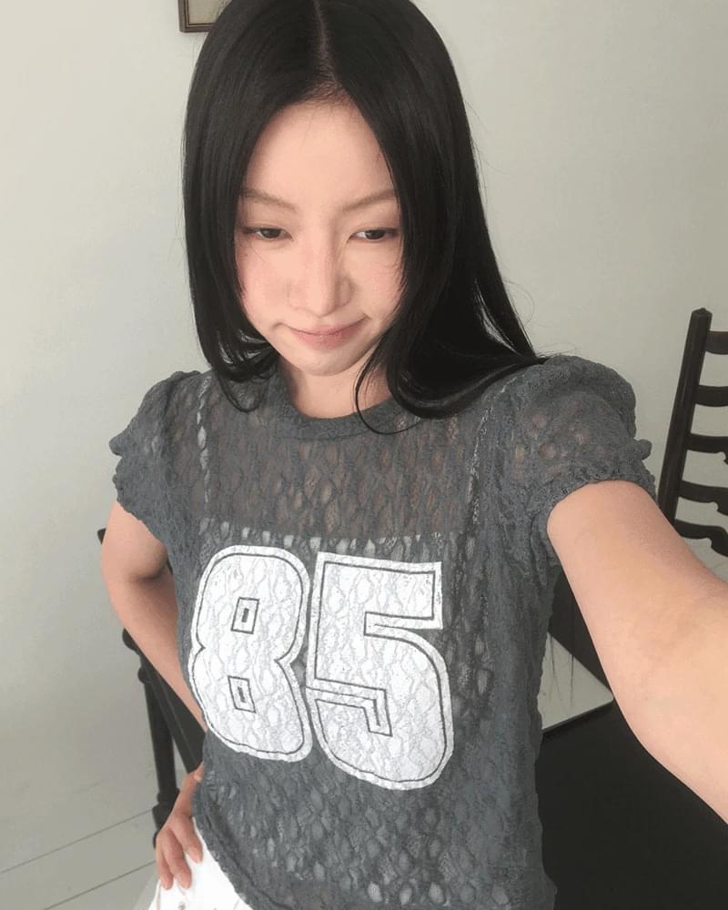 Nosen Lace Puff Short Sleeve T-Shirt