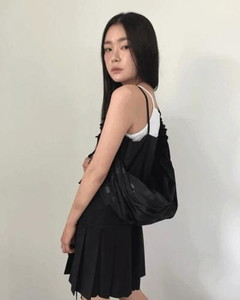 Polka Dot Half Moon Bag