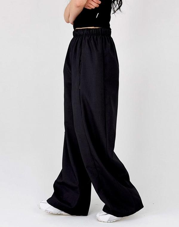 Wide TR banding slacks pants