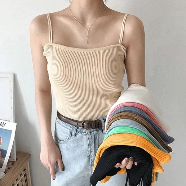 Dali Ribbed Inner Strap Sleeveless 无袖