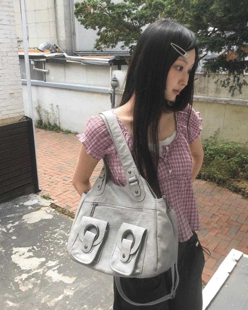 Cran Vintage Pocket Leather Shoulder Bag (Delayed delivery)