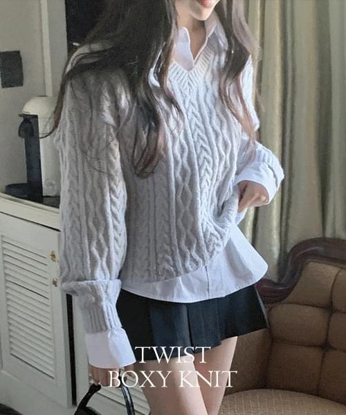 Cole Twisted Boxy knit