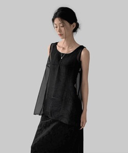 Canbeli See-Through Layered Blouse