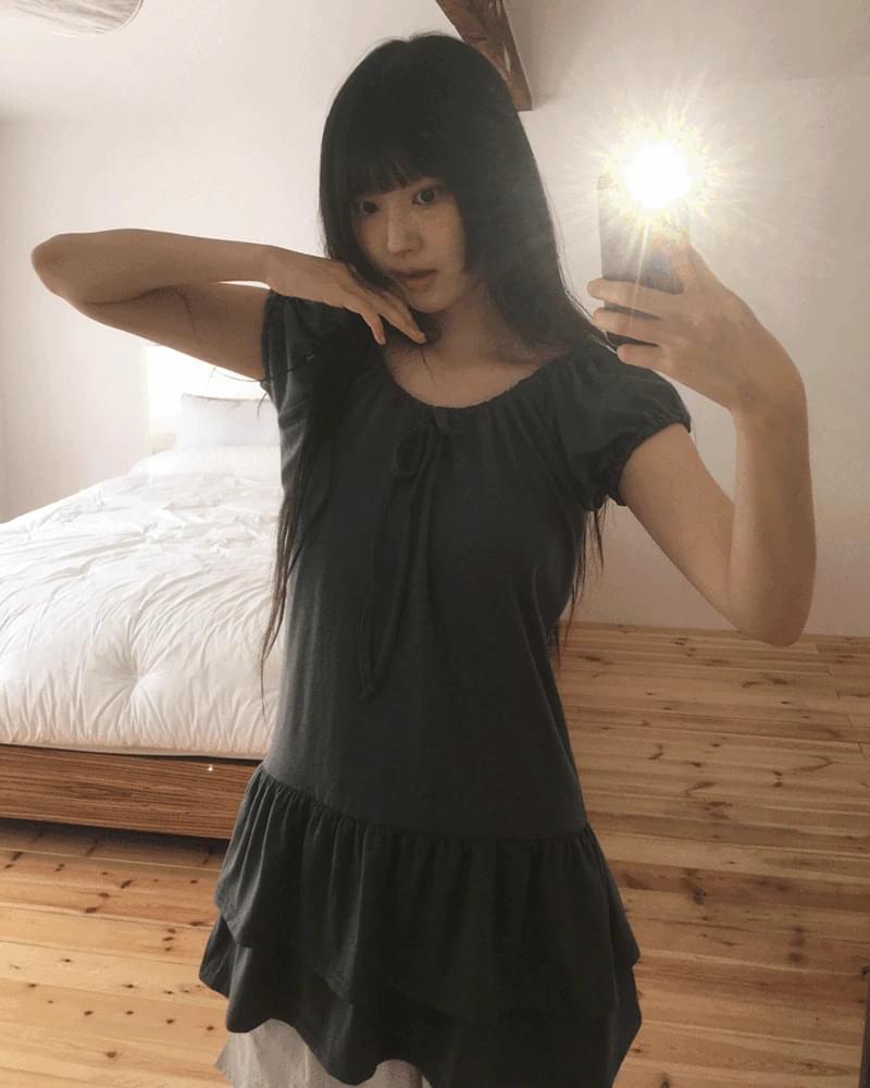 Yuu Kang Kang Ribbon Puff Dress