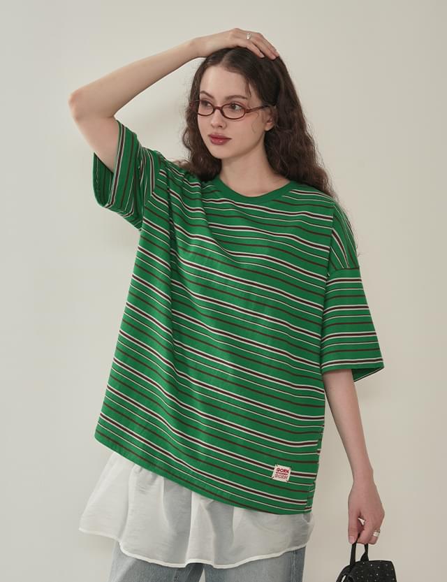 Going Stripe Loose-fit T-Shirt 82018 短袖上衣