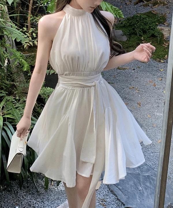 Lerid High Neck Flare Mini One Dress 短裙