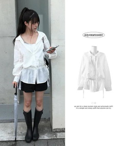 Tenon String Overfit Shirt Blouse