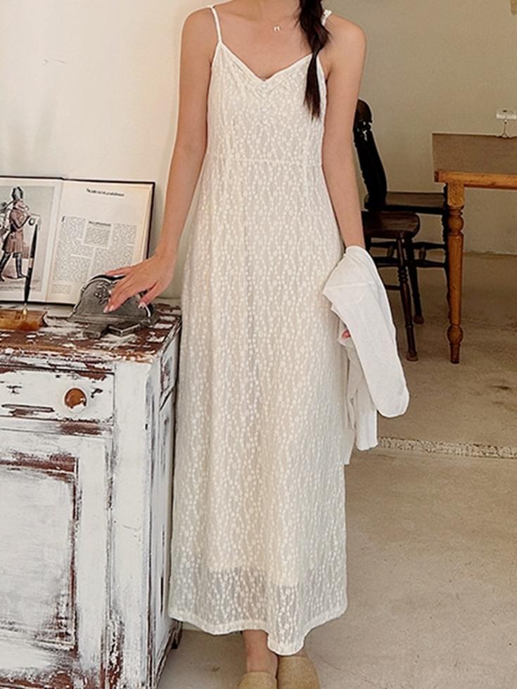 Endirel Spandex Lace Bustier Long One Dress 连身裙