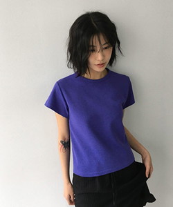 제로니 베이직 무지 반팔 티셔츠