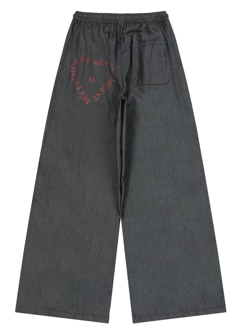 MUCENT - SIGNATURE HEART LETTERING BACK LOGO DENIM BANDING