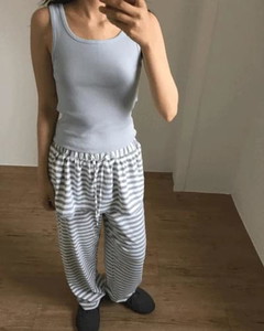 Frill Stripe Pants