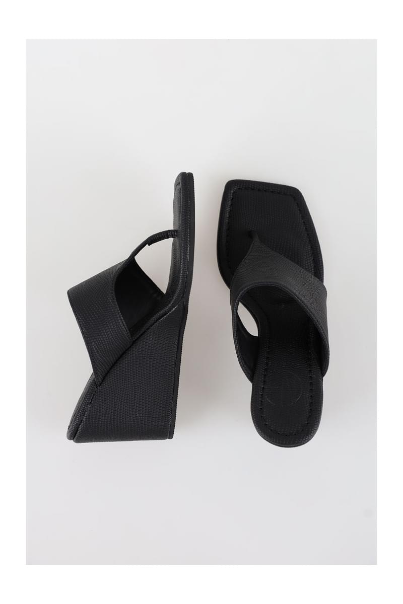 크로커 쪼리 웨지 뮬