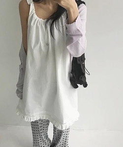 BND shirring frill mini Dress