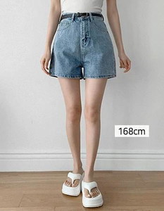 Horseshoe set 3-piece denim shorts