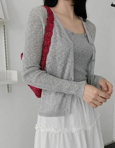 Side Snap V-Neck Knitwear Cardigan