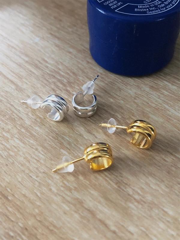 silver925 simple earring 耳環