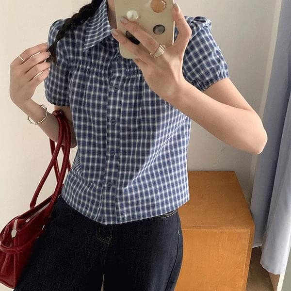 キンドチェック半袖シャツ