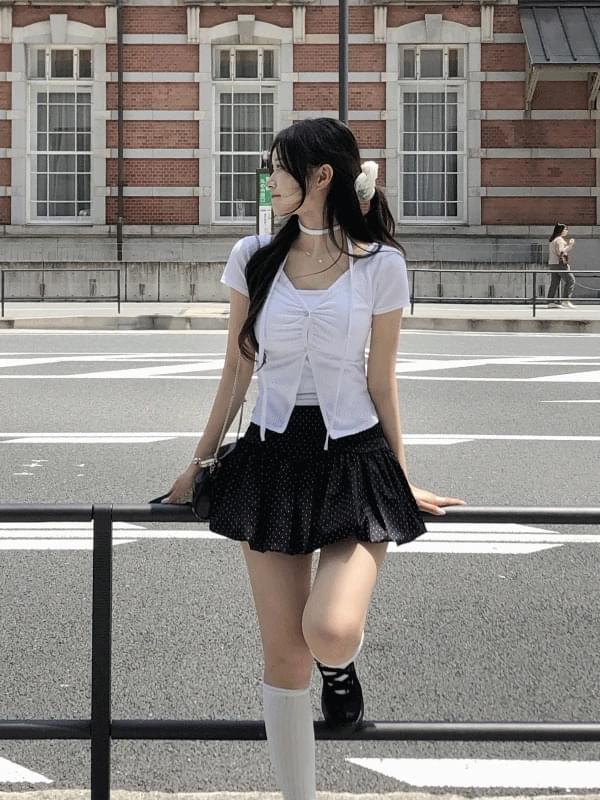 Purin Dot Balloon Skirt