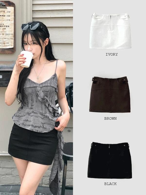 Hepburn Belted Mini Skirt