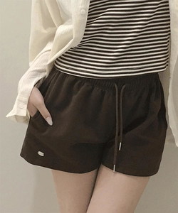 休閒褲腳綁帶短褲