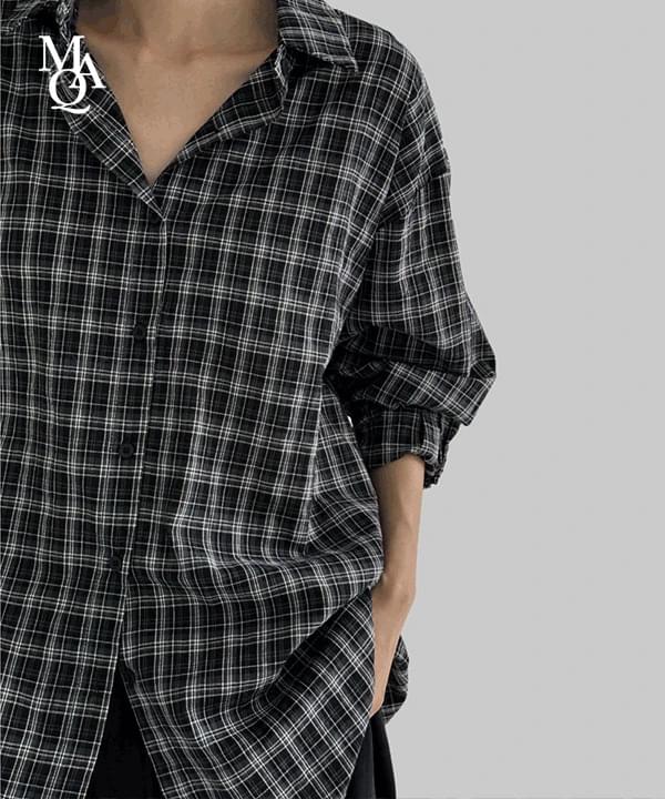 Travis Overfit Check Shirt